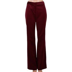 St. John Collection Red and Purple Trousers Velvet Bootcut